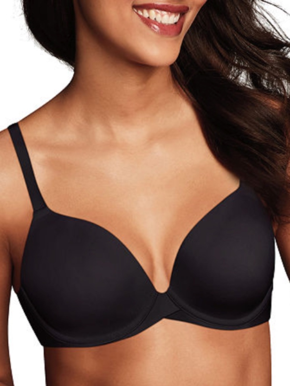 Maidenform Women's One Fab Fit Modern Demi Underwire T-Shirt Bra Black 34B 12571